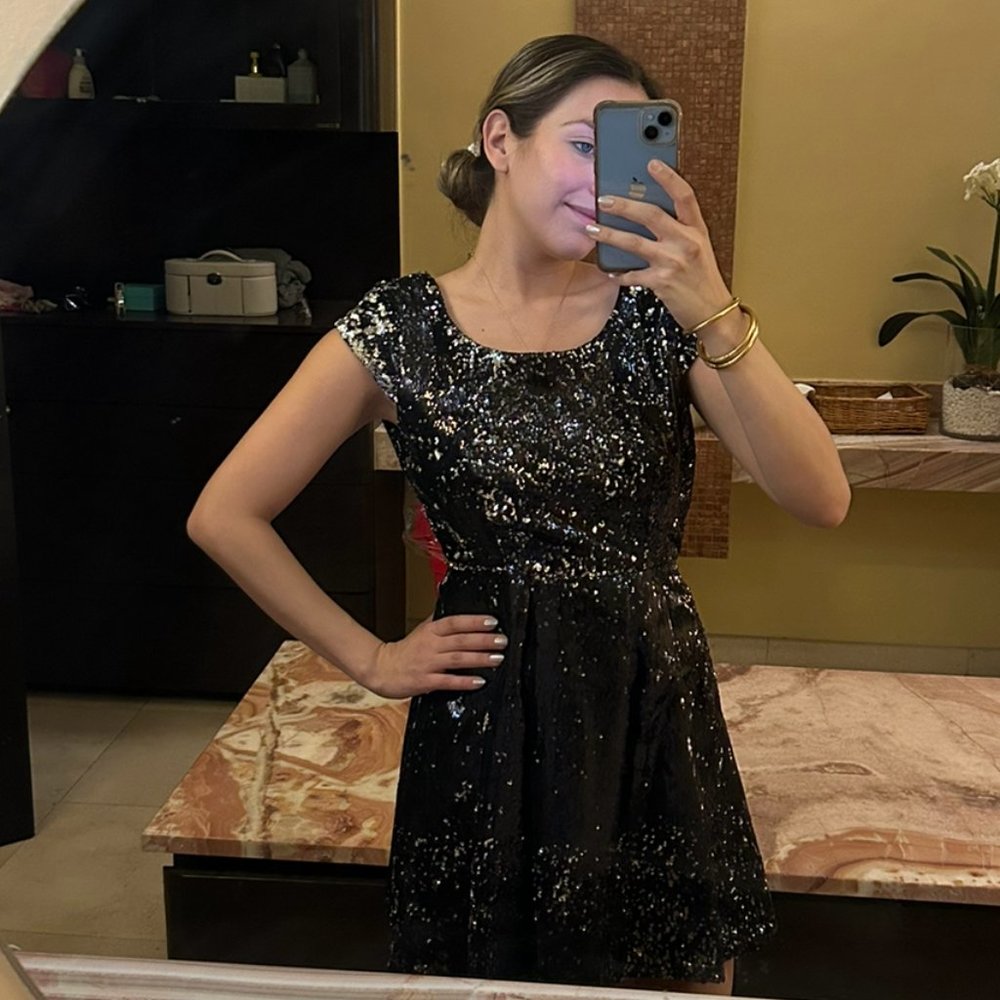 Black Sequin Dress New